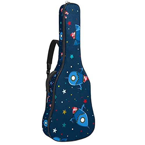 Sac à dos guitare pour guitare acoustique classique folk motif espace étoiles