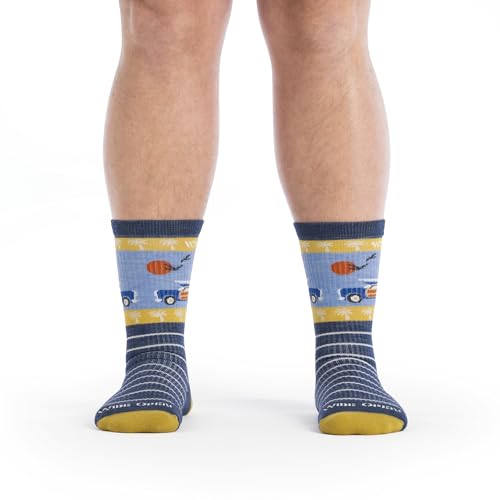 Wide Open Micro Crew Men's Socks - Merino Wool, Comfortable Everyday Socks (9007)2