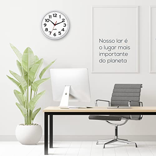 Hippih Wall Clock 2 Pack, 10 Inch Modern Wall Clocks Battery Operated, Non Ticking Silent Wall Clock, Simple Small Analog Wall Clock For Living Room, Bedroom, School, Office Decor, Silver #TOP5