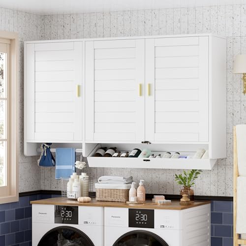 PAKASEPT 44.8" W Kitchen Wall Cabinet, Laundry Room Cabinets -