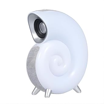 (𝟏𝟓 𝐘𝐞𝐚𝐫𝐬 𝐖𝐚𝐫𝐫𝐚𝐧𝐭𝐲 Rainbow Shell Music Bluetooth Speaker | Creative Conch LED Night Light | Touch Control, Portable Rechargeable Smart 2-in-1 Lamp Speaker for Bedroom & Home