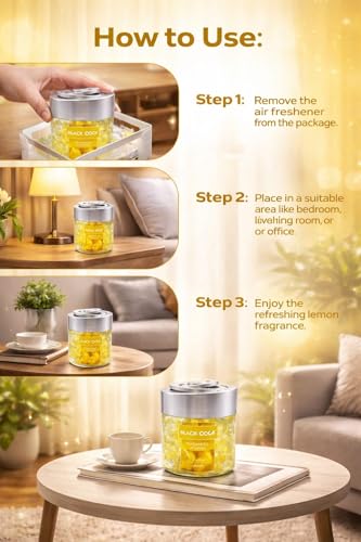Image of ODOR Fragrance Spheres - Jelly Ball Air Freshener for Home, Office, and Car (Wish Scent, 70g) (Yellow)