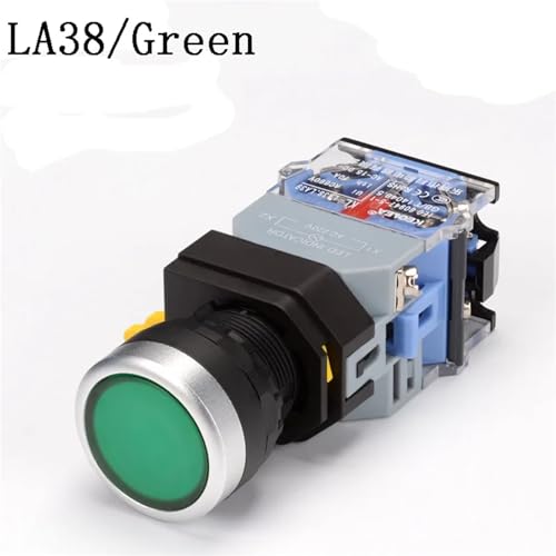 Interruptor LA38 de 22mm con reinicio momentáneo para arranque seguro de 24v 2