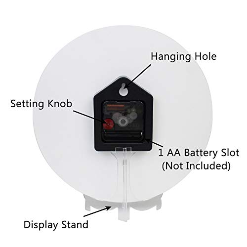 SUABO Bathroom Clock Seashell Christmas Decorative Wall Clock Non-Ticking Silent Clocks for School Living Room Mom's Gift 9.5inch #1 - Image 6