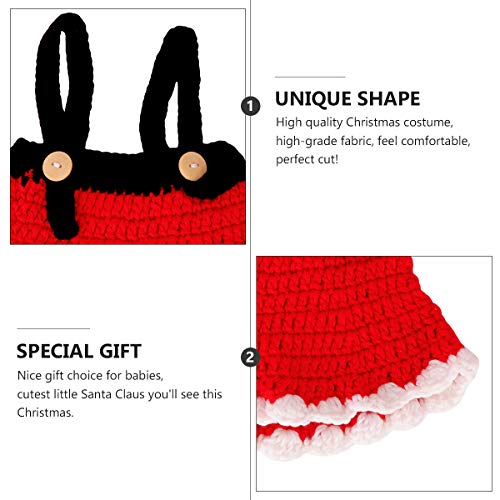 BESPORTBLE 1 conjunto adorável de fantasia de Natal para bebês - roupas de bebê tricotadas à mão par