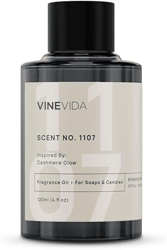 VINEVIDA 4 onzas Aceite de fragancia de cachemira brillante para hacer jabón, aromas para hacer velas, aceites de perfume, velas de soja, bombas de