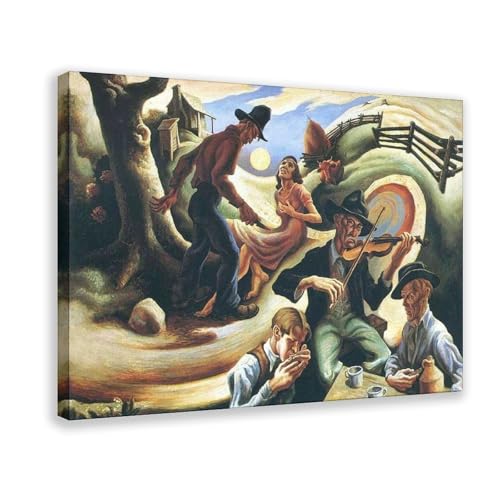 Jealous Lover de Thomas Hart Benton : tableau décoration murale salon