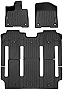 SMARTLINER Custom Fit Floor Mats 3 Row Liner Set Black Compatible with 2021-2023 Toyota Sienna with 2nd Row Bucket Seats