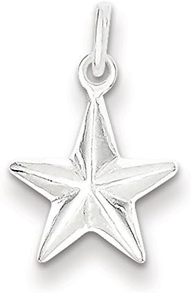 The Black Bow Sterling Silver 10mm Hollow Nautical Star Charm