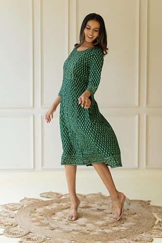 Image of MIRCHI FASHION Women's Cotton Relaxed Fit Anarkali Kurti