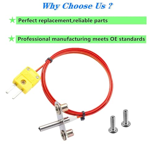 Thermocouple Probe Kit Replacement Parts KIT0422 for Traeger D2 PRO 575/780 Series & Ironwood 650/885 Wood Pellet Grill,Temperature Sensor Thermometer Probe