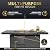 52 inch Outdoor Propane Fire Pit Table 50,000 BTU Patio Firepit Outdoor,Rectangle Fire Table with Lid, Aluminum Tabletop, Rattan Wicker, Auto-Ignition, Wind Guard (Brown)