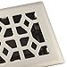 Accord AMFRBNM414 Floor Register with Marquis Design, 4-Inch x 14-Inch (Duct Opening Measurement), Satin Nickel
