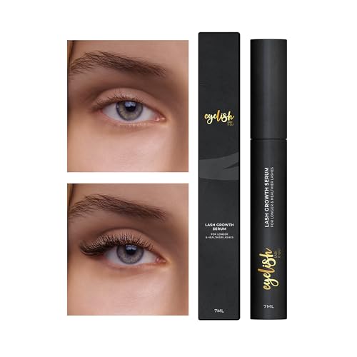 Eyelish Lash Serum Eyelash Growth Serum (7ML) Lash Serum with Advanced Biotin - Physician Developed - Extension Safe - Irritation-Free - Cruelty-Free - Eyelash Serum For Growth And Thickness