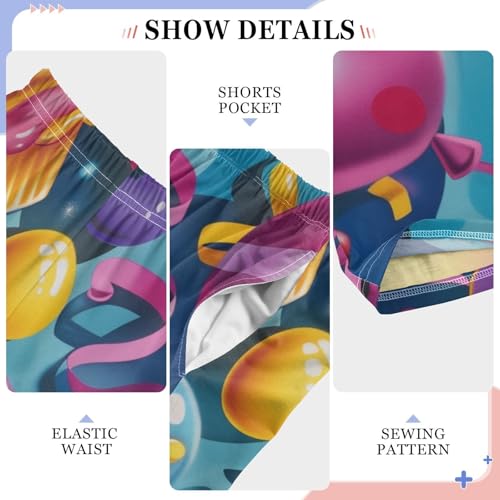 ZZXXB Birthday Cake Candy Cane Boys Long Pants Soft Trousers Elastic Waist Kids Lounge Bottoms with Pockets S-XL4