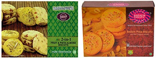 Image of Karachi Bakery Osmania Biscuits, 400g + Karachi Bakery Badam Pista Biscuits, 400g