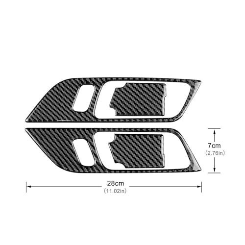 Kit carbone poignée Mustang 2015-2023 : customisation intérieure auto - 3