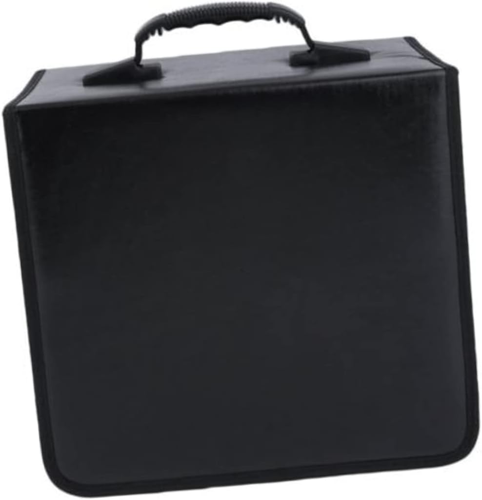 Cabilock Capacity Cd DVD Wallet Holder Bag Portable Organizer for Media Storage Design Easy Access Black Disc Case for Cd and DVD Collections