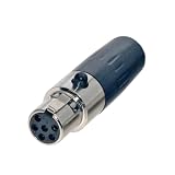 Mini XLR TA5F 5 pines hembra conector de audio para micrófono adaptador Mini XLR Jack,5 pines para micrófonos Pro