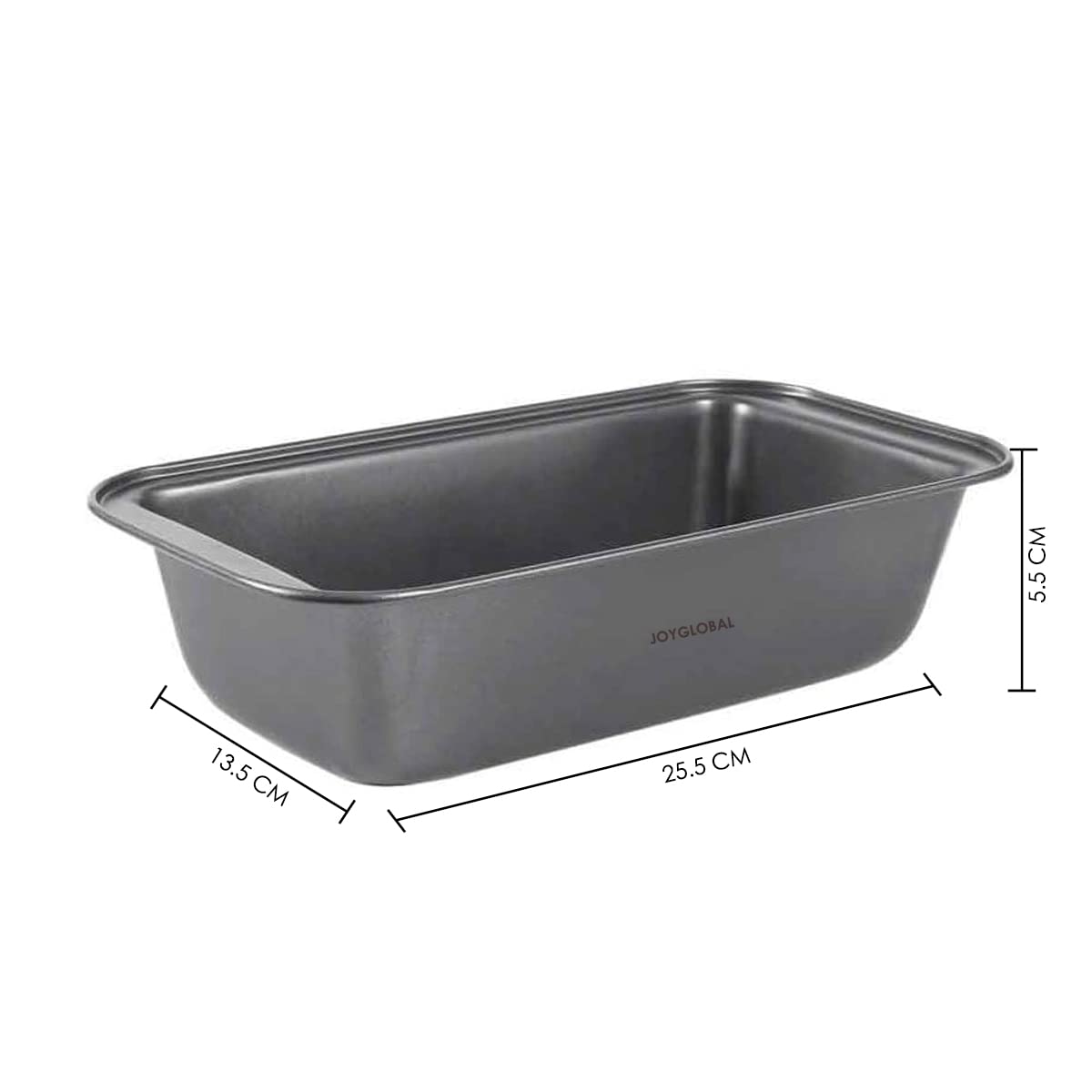 JoyGlobal Large Rectangle Shape Non-Stick Loaf Pan Bread Baking Mould Black Color (Capacity Approx : 1 KG)