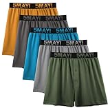 5Mayi Mens Underwear Boxers For Men Knit Cotton Boxers Mens Boxers Pack M
