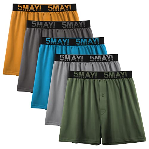 5Mayi Mens Underwear Boxers For Men Knit Cotton Boxers Mens Boxers Pack M #TOP10