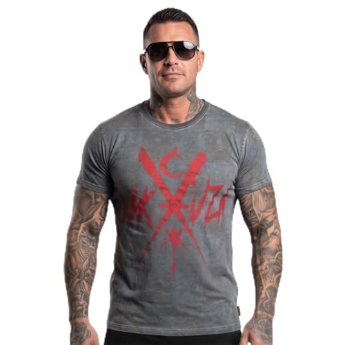 Yakuza Herren Checkmate Allover Acid Regular T-Shirt