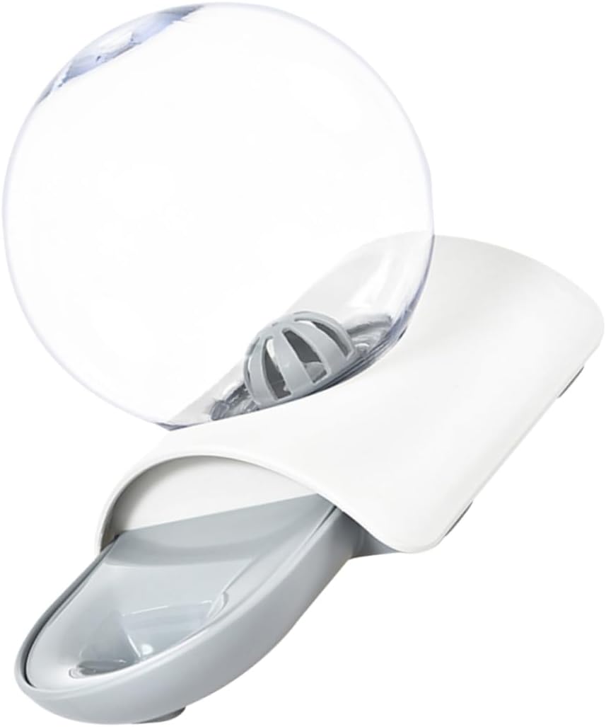 1pc Pet Automatic Water Dispenser Bubble Water Bowl for Dogs and Cats Large Capacity and Materials and Outdoors Grey