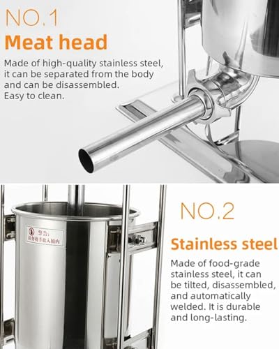 Machine à farcir les saucisses verticale en acier inoxydable robuste pour buffet - 5
