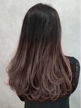 Lady Miranda Ombre Wig Black to Ash Purplr Side Part High Density Heat Resistant Synthetic Hair Weave Full Wigs For Women (Ombre Ash Purple)
