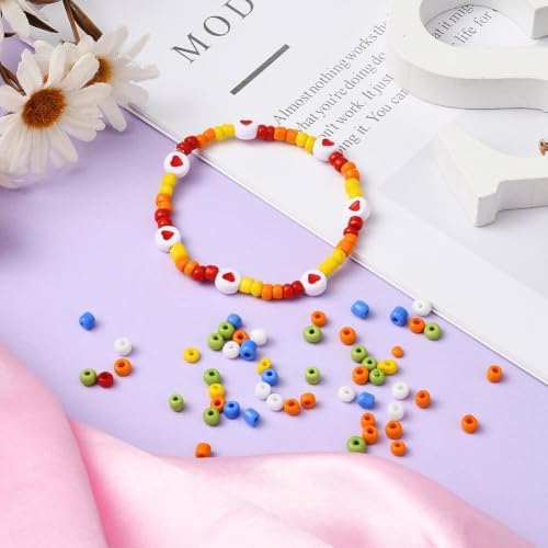 Image of Beadsnfashion Multicolor Colors Glass Seed Beads with Beads Storage Box for DIY Jewellery Making, Beading, Embroidery and Art & Crafts Fir Girls and Kid