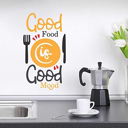 Good Food is Good Mood Kitchen Wallpaper Oil Proof Waterproof Wall Sticker Decal Sticker for Kitchen Hotel Restaurant Bakery Multicolored 32 X 58 CCM-image-46