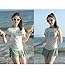 KORADI Girls Swimsuits Rash Guard Swim Sets Kids 2 Piece Bathing Suits Teen Swimwear Beach Shorts Swim Shirts Sun Protection Green