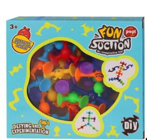 38Pcs Sucker Toys for Kids, Bee Suction Cup Toy Set, Bath Window Building Toys, Colorful Suction Toy, Montessori Sensory Stress Release, Boys Girls Travel Birthday Christmas Children's Day Gifts