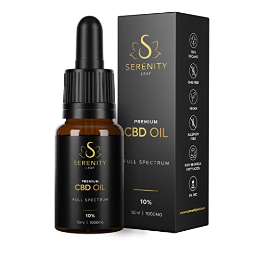 Aceite CBD Serenity Leaf 10%, Espectro Completo, 10 ml