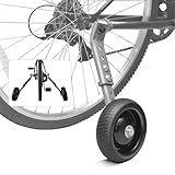 HUASION Fahrrad-Stützräder für Erwachsene - Passend für 24-28 Zoll Fahrräder - Stabile Stahlkonstruktion - Sicher und Stabil für Anfänger - Komplettes Montageset, 1 Paar, Grau