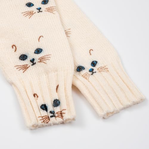 Image of Women's Funny Fall Winter Animal Floral Christmas Tree Long Sleeve Button Knit Cardigan Sweater