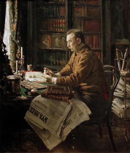Affiche impression d'art tableau portrait Dr Hfantell par Akseli Valdemar Gallen Kallela