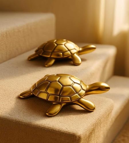 Image of Chocozone Pack of 2 Tortoise Showpiece for Good Luck Vastu Feng Shui Items for Home Decor Figurines Decorative Items for Home Showpieces for Living Room