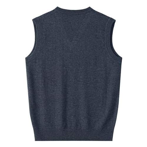 Mens Knit Vests Slim Fit Sleeveless Sweaters Lightweight V Neck Pullover Knitwear Vest Casual Plain Knitted Tanks3