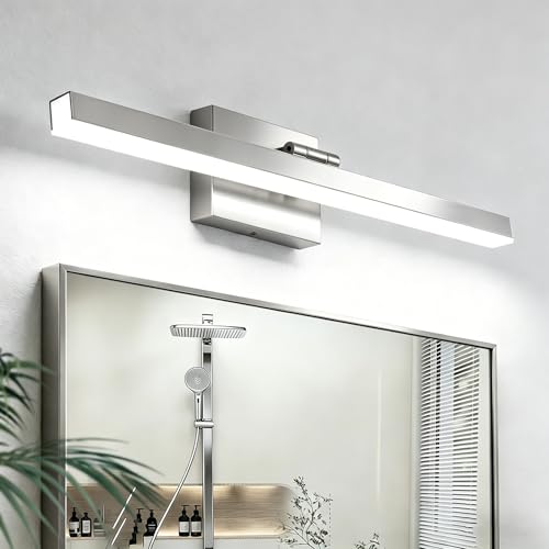 Image of IZORRO Modern Bathroom Vanity Light 24 inch, Rotatable, 16W Dimmable Led Bathroom Light Fixture Over Mirror, Chrome Vanity Light Bar (Cool White 6000K)