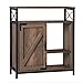 Lavievert Armoire de rangement industrielle avec 3 étagères ouvertes et 2 compartiments fermés pour salon, cuisine, entrée, chambre à coucher