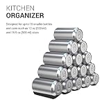 kwmobile Bottle Stacking Mat - Refrigerator Organizer to Stack Bottles, Cans, Beer, Soda - Non-Slip Holder Rack - Image 4