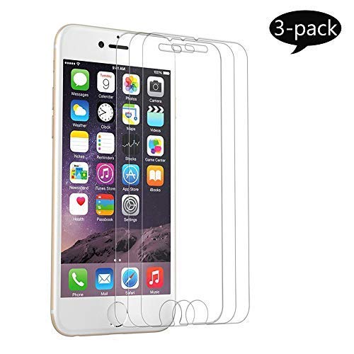 【3-Pack】 Screen Protector Compatible for iPhone 8 Plus/7 Plus/6 Plus, [5.5" inch], HD Tempered Glass,Anti-Scratches,Anti-Fingerprint, Case Friendly (iPhone plus-3pack) … (iphone5.5-3packs)