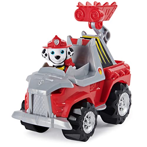 LA PAT' PATROUILLE - VÉHICULE + FIGURINE MARCUS DINO RESCUE - Véhicule Avec 1 Figurine Et 1 Dinosaure Mystère À Collectionner Pat' Patrouille - Paw Patrol - 6059518 - Jouet Enfant 3 Ans et +