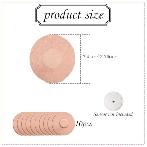 Image of 10Pcs Freestyle Adhesive Patches, Skin Tone Adhesive Patches for Continuous Monitoring, Sweatproof Sensor Cover,Waterproof and Breathable Design for Daily Activities, Swimming and Sports
