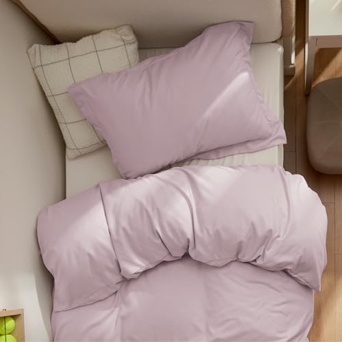 Image of Bedsure Twin /Twin XL Duvet Cover, Double Brushed Bedding Set, Pink Mocha | For Kids & Adults, 68 inchx90 inch Comforter Cover, Hotel Luxury, All Season, Breathable, Easy Care, Lightweight, Zipper Closure
