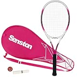Senston 27-Inch Adult Tennis Rackets 1 Pack - One-Piece Lightweight Design with Vibration Dampener, Overgrip & Carry Bag