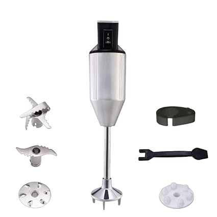 GRINISH Hand Blender Machine Stainless Steel Blade?300 Watt 230 V Whisk & Milk Frother for Making Smoothies (Silver)