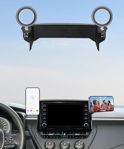 Image of Car Phone Holder for Toyota Corolla 2020-2026 /Corolla Cross 2022-2026 Accessories Apply to 8 Inch Touch Screen Fixed Clip Magnetic Cell Phone Mount Hands-Free 360 Degree Rotation